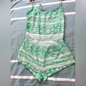 Lagaci Romper Size Small Turquoise
